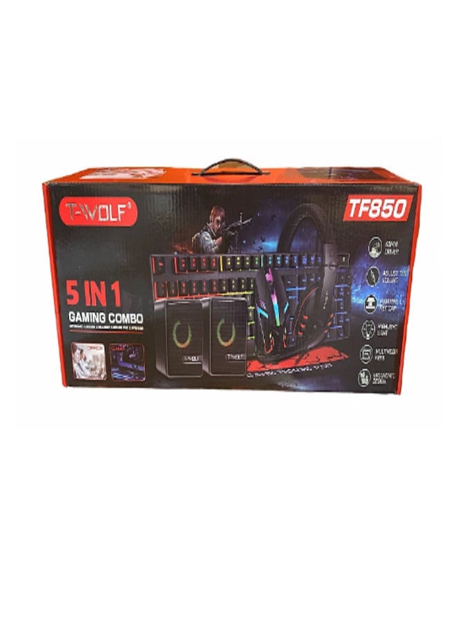 TF800 4 In 1 Gaming Set Includes RGB Mouse LED Keyboard Mouse Pad Headset