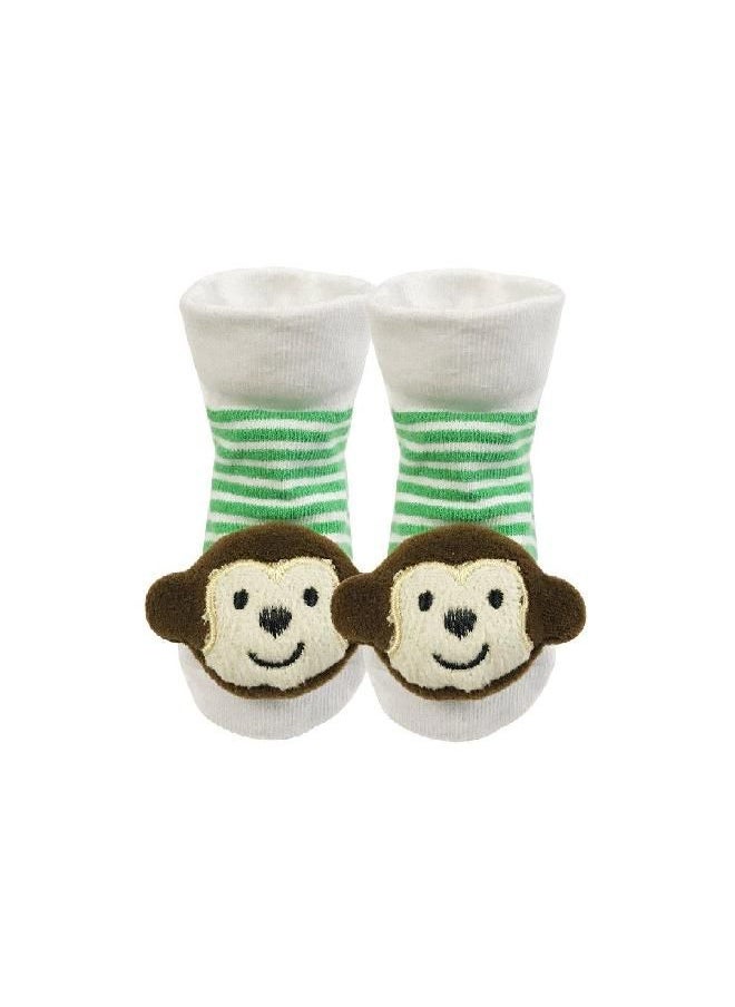 Bowbear Adorable Baby 6 Pair Non-Skid Puffy Animal Face Bootie Socks