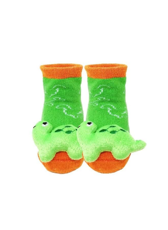 Bowbear Adorable Baby 6 Pair Non-Skid Bootie Socks (Exciting Storytime)