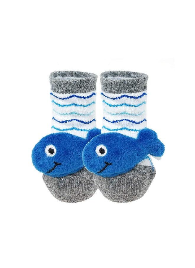 Bowbear Adorable Baby 6 Pair Non-Skid Bootie Socks (Exciting Storytime)