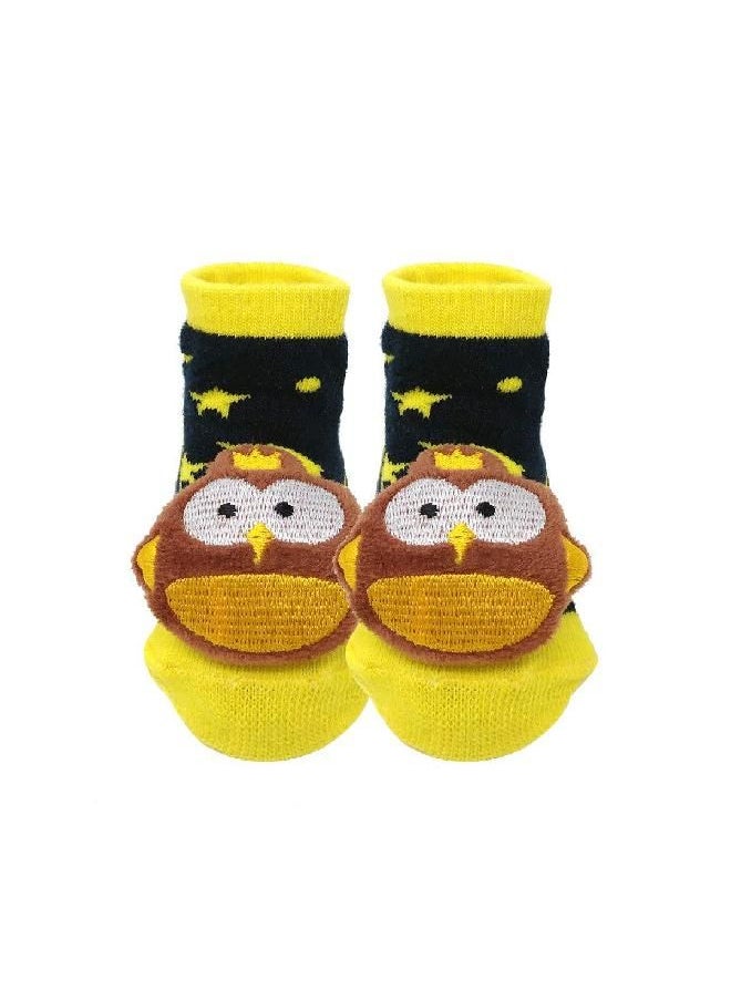 Bowbear Adorable Baby 6 Pair Non-Skid Bootie Socks (Exciting Storytime)