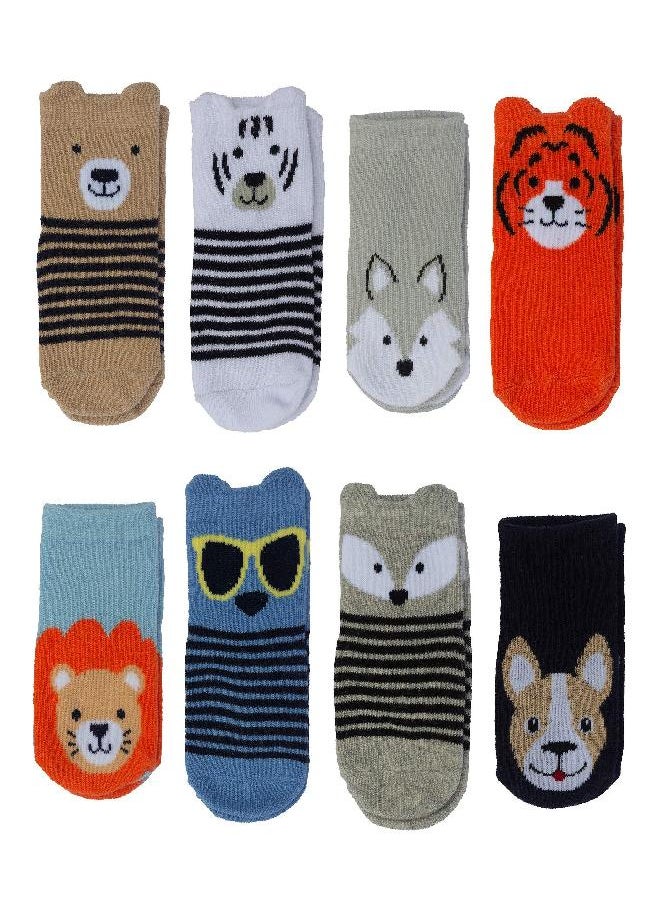 Little Me Baby Boys Animal/ Solids/ Spaced Dye/ Textured Assorted 16 Pack Boy Socks, Multi, 0-12 Months US