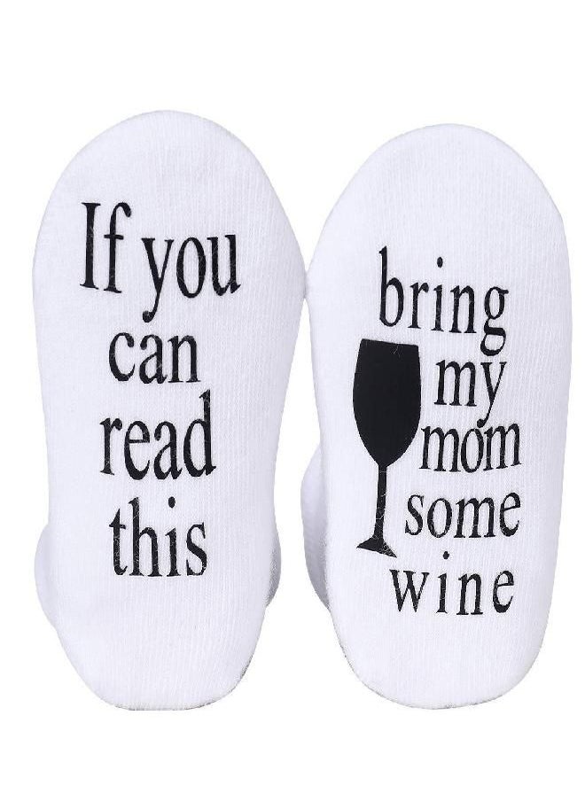 Udobuy Mothers Day Gift, Unisex Baby Gifts, Gifts for Mom to Be, Baby Socks, Wine Socks, Wine Gifts Baby Gift, Gift for Baby 3-12 Months Girls or Boys