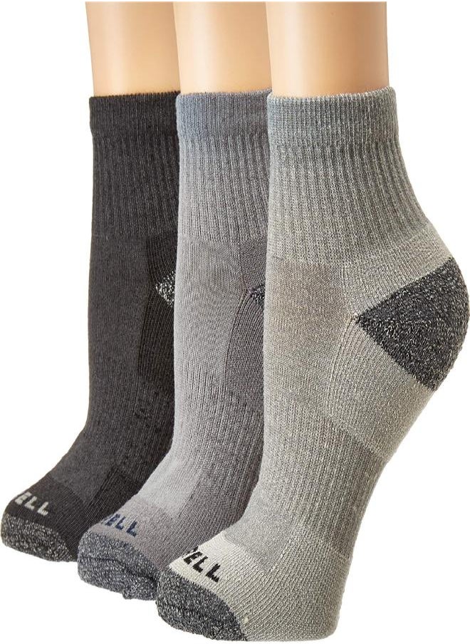 Merrell Unisex adults Men's and Women's Wool Everyday Half Cushion - Unisex 3 Pair Pack Arch Support Insulated Casual Sock, Charcoal Heather, L XL Men s 12.5-15 Women 14 US