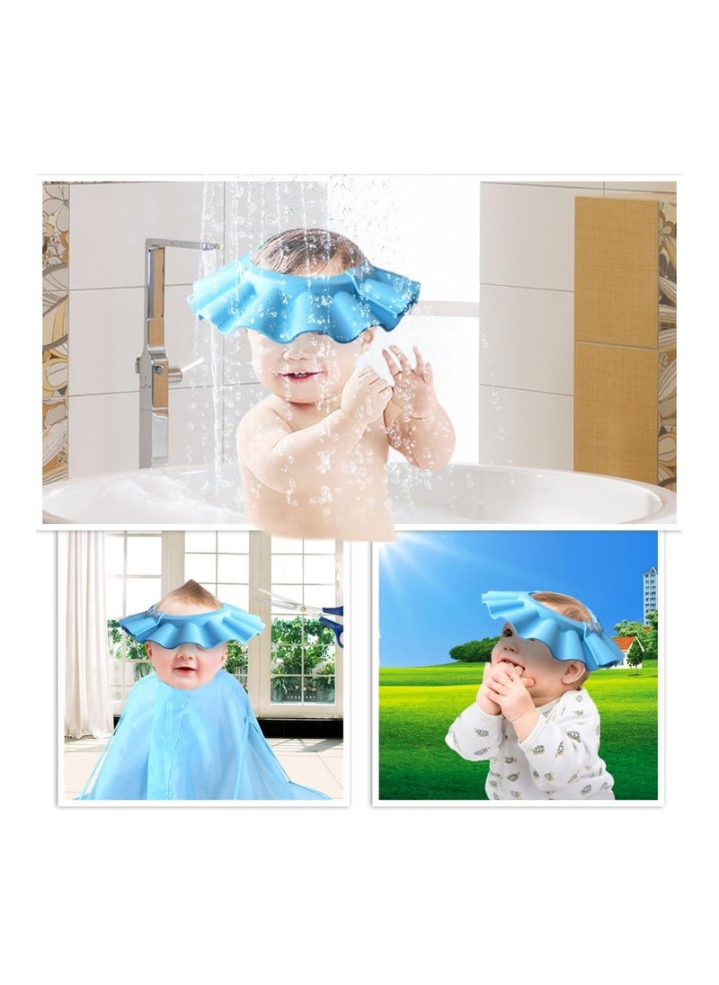 Safe Shampoo Shower Bathing Protection Bath Cap Soft Adjustable Visor Hat
