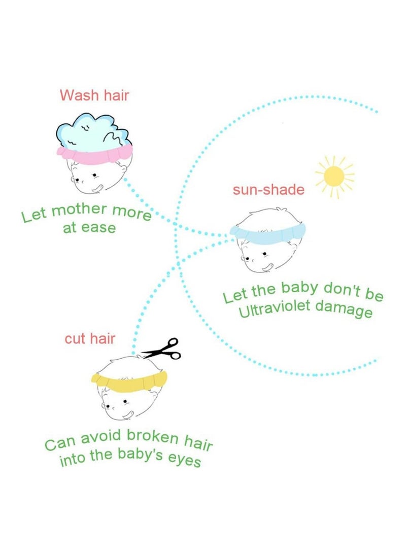 Safe Shampoo Shower Bathing Protection Bath Cap Soft Adjustable Visor Hat