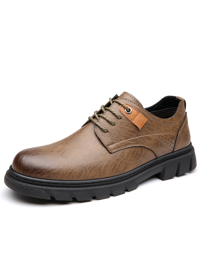 Versatile Retro Casual Leather Shoes