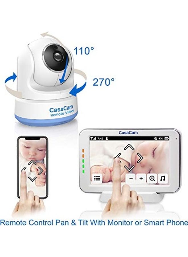 Dual Mode Local And Remote View Baby Monitor With Touchscreen Display