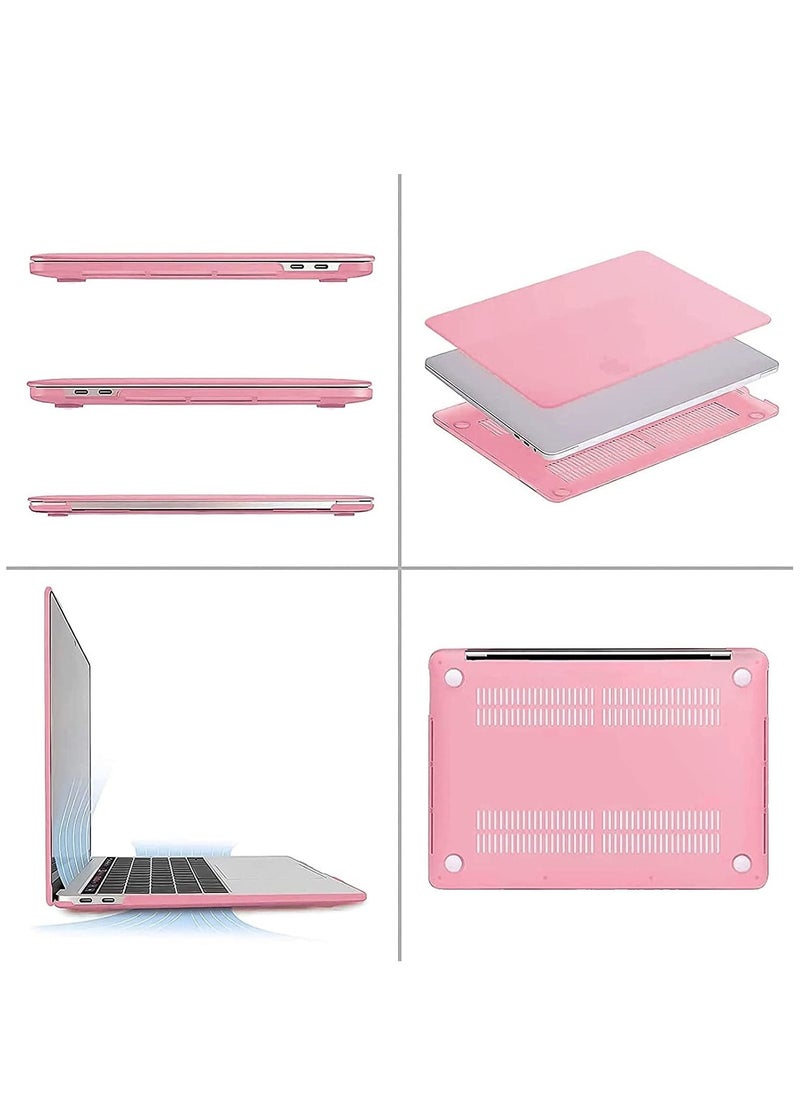 MacBook Air 13 inch Case 2022 2021 2020 2019 2018 Release A2337 M1 A2179 A1932 Retina Display with Touch ID Plastic Hard Shell Case & Keyboard Cover Skin Pink