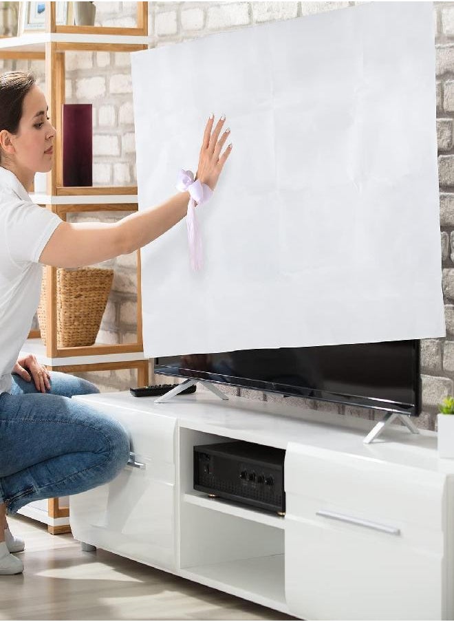 2 Pcs TV Cover for Moving Foam Flat Screen TV Cover Waterproof and Weatherproof TV Protection Moving Supplies 30 x 40'' TV Display Screen Protector for TV Moving, Storage, or Renovation Fits to 43