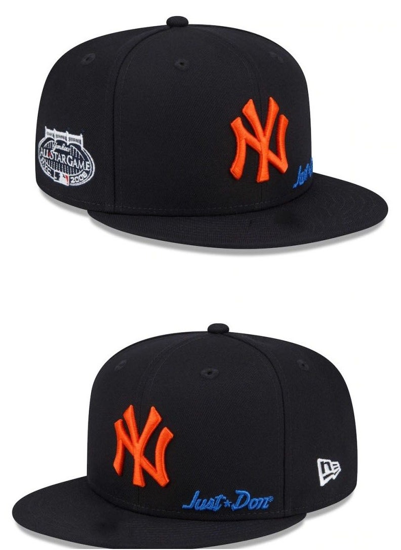 New Era MLB New York Yankees Fashion Sunshade Hat, Mesh Hat, Outdoor Men's and Women's Sports Duck Tongue Hat Black