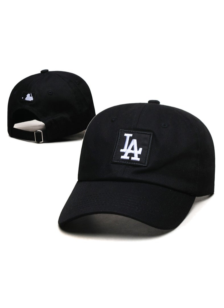 New Era Los Angeles Dodgers sun hat, mesh cap, outdoor men's and women's sports duckbill cap black