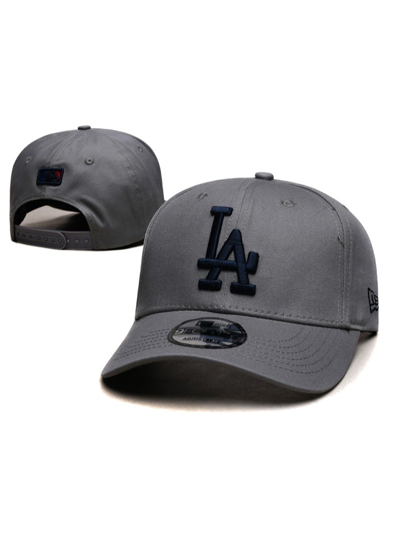 New Era Los Angeles Dodgers sun hat, mesh cap, outdoor men's and women's sport duckbill cap, dark gray