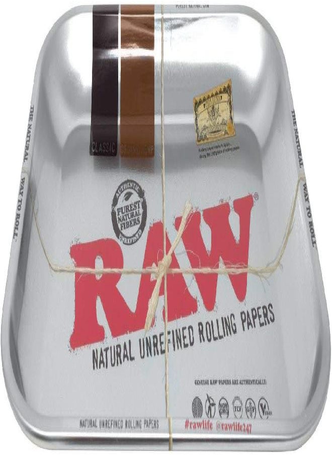 RAW Metallic Rolling Tray (Large) Size 14'' x 11'' x 1''