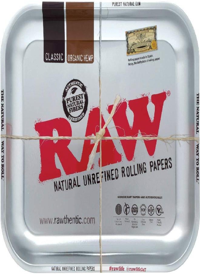 RAW Metallic Rolling Tray (Large) Size 14'' x 11'' x 1''
