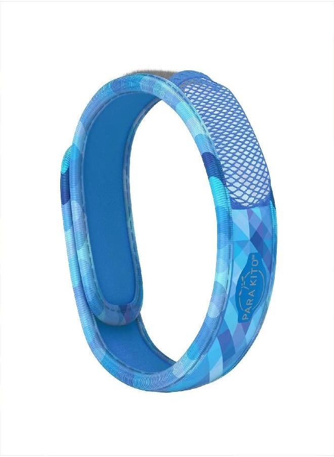 PARA'KITO Mosquito Insect & Bug Repellent Wristband - Waterproof, Outdoor Pest Repeller Bracelet w/Natural Essential Oils (Deep Blue)