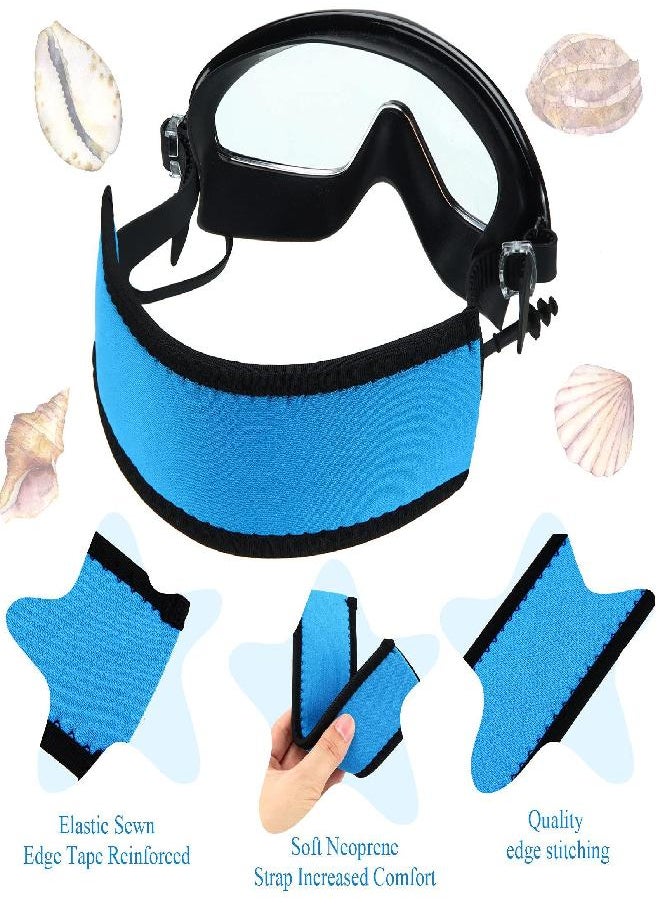 3 Pieces Swimming Mask Strap Cover Neoprene Diving Mask Straps Adjustable Neoprene Hair Protector Wrap for Dive and Snorkel Masks Water Sports