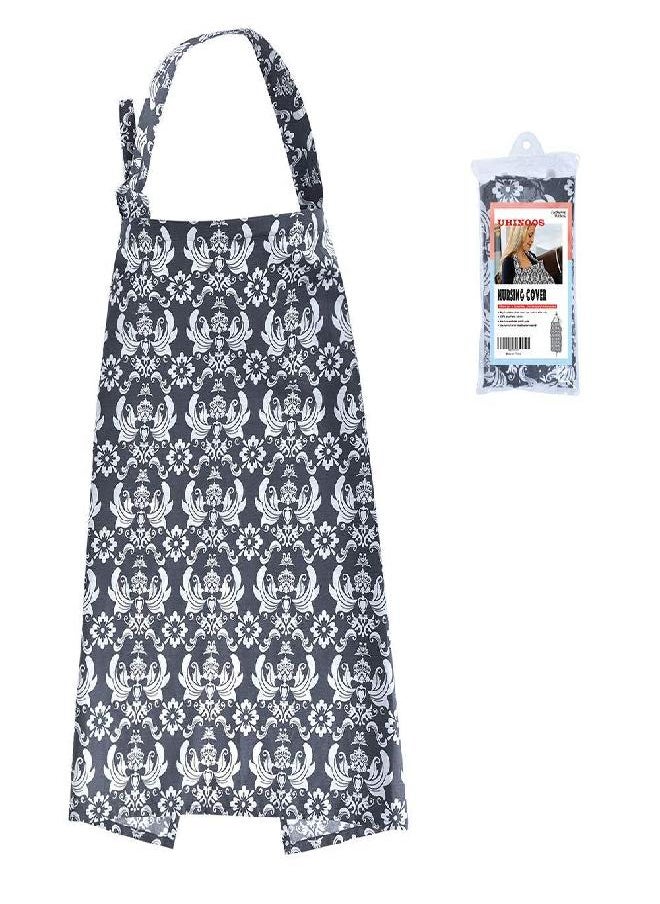 Nursing Cover,Infinity Soft Breastfeeding Cotton For Babies With No See Through Cotton For Mother Nursing Apron For Breastfeeding (Grey)