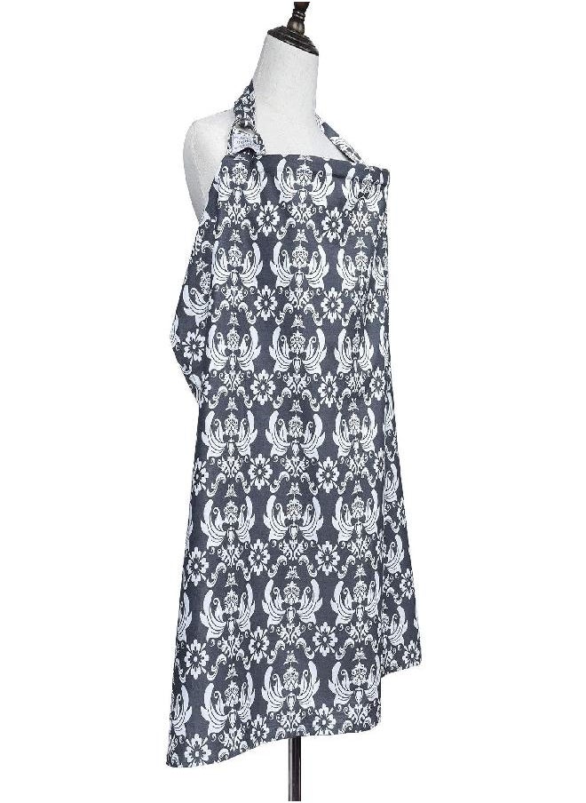 Nursing Cover,Infinity Soft Breastfeeding Cotton For Babies With No See Through Cotton For Mother Nursing Apron For Breastfeeding (Grey)