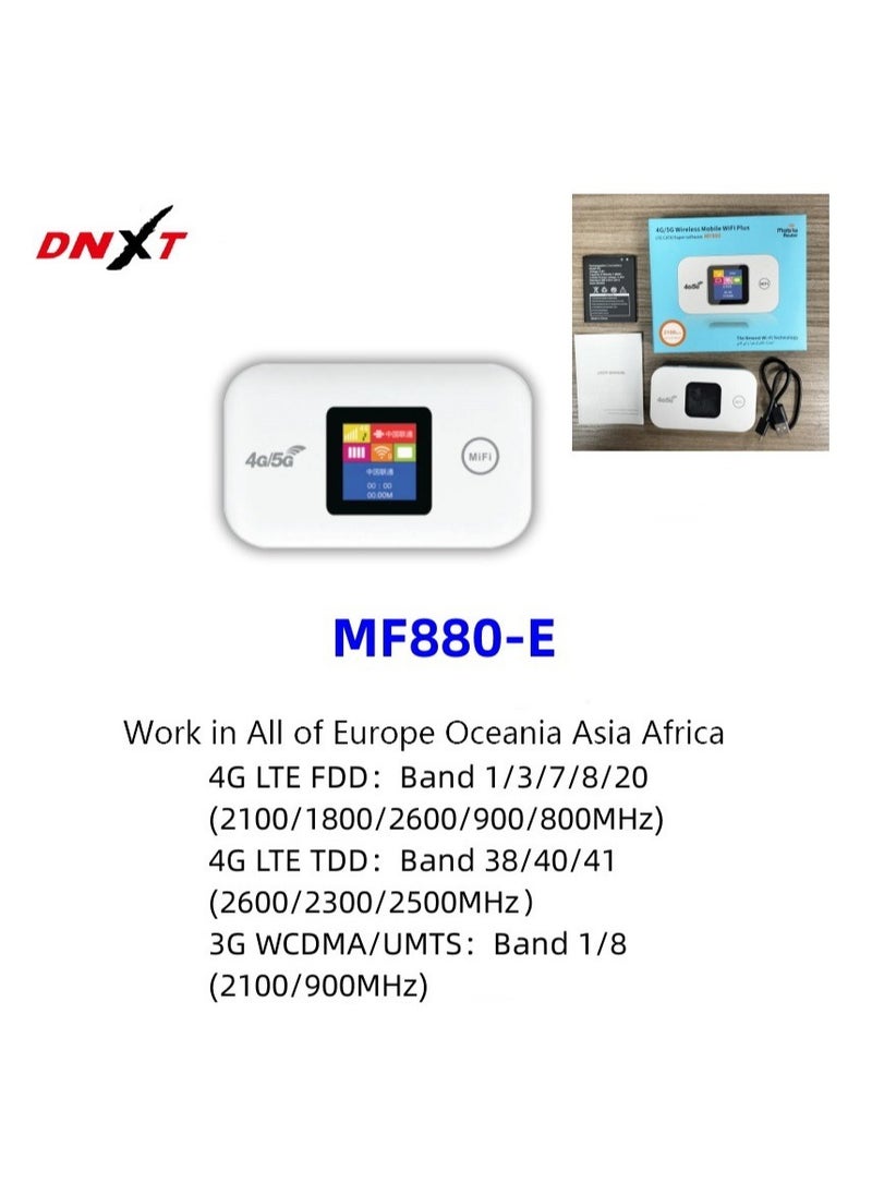 Portable Wireless Modem, Wireless Wi-Fi router Range Extender, 150Mbps 2100mAh Mobile Pocket WiFi Router with SIM Card Slot 4G/5G Wireless Router