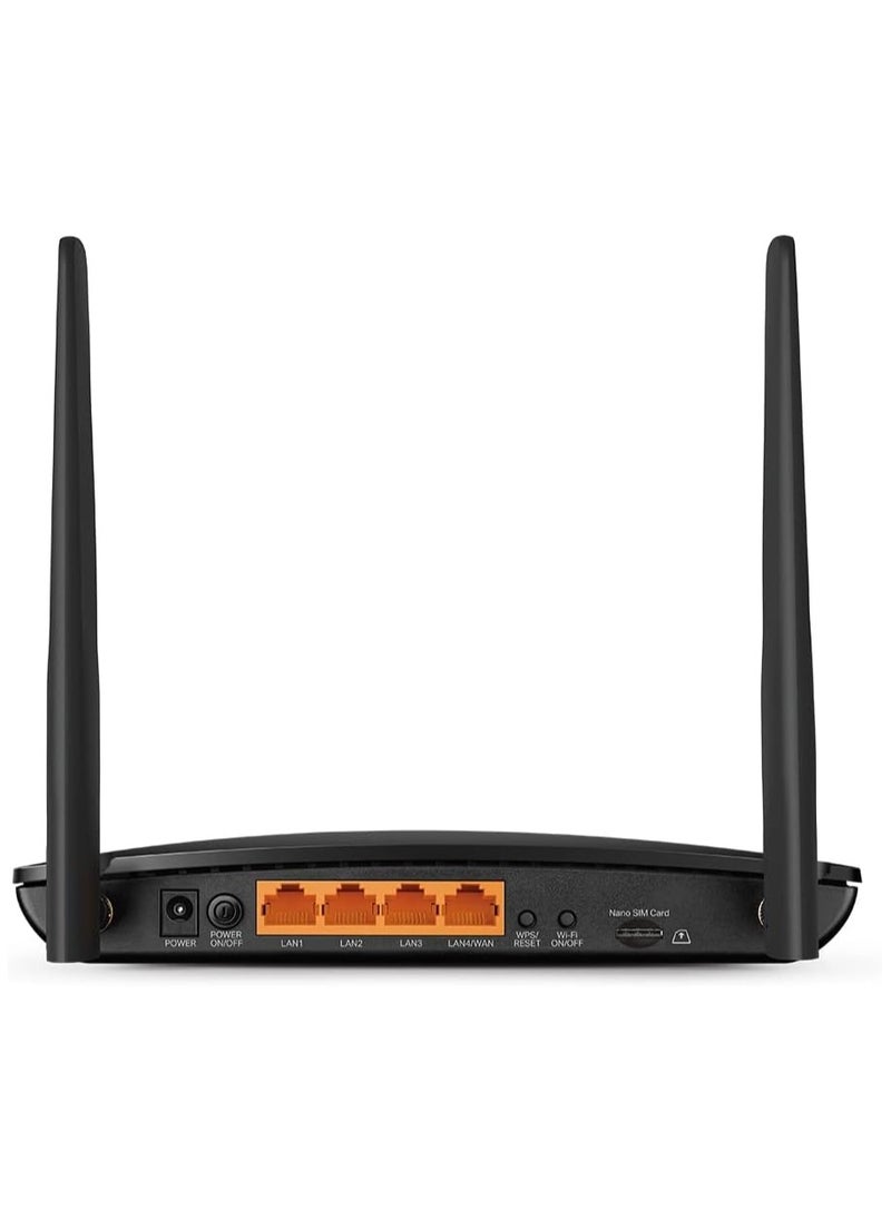 TP-Link AC1200 4G+ Cat6 Wireless Dual Band Gigabit Router, 4G Network SIM Slot Unlocked, with MU-MIMO technology, Black