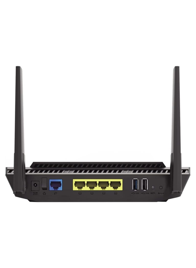 ASUS RT AX56U (AX1800) Dual Band Wi Fi 6 Extendable Router, Subscription-free Network Security, Instant Guard, Parental Controls, Built-in VPN, Ai Mesh Compatible, Gaming & Streaming, Smart Home, USB