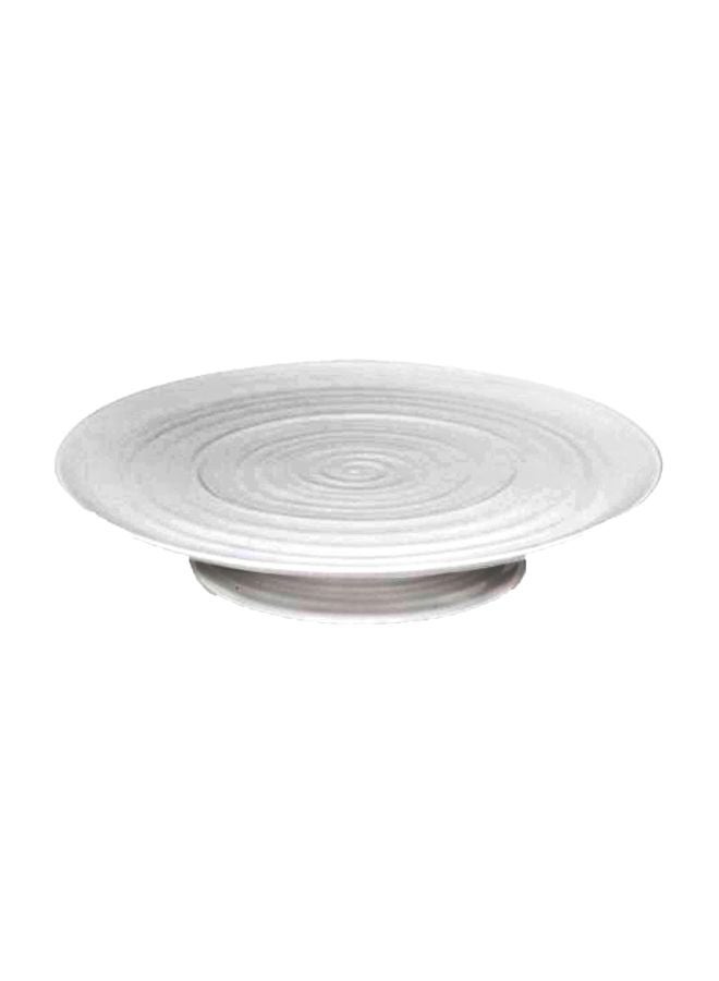 Porcelain Cake Plate White 12.75x2.5inch