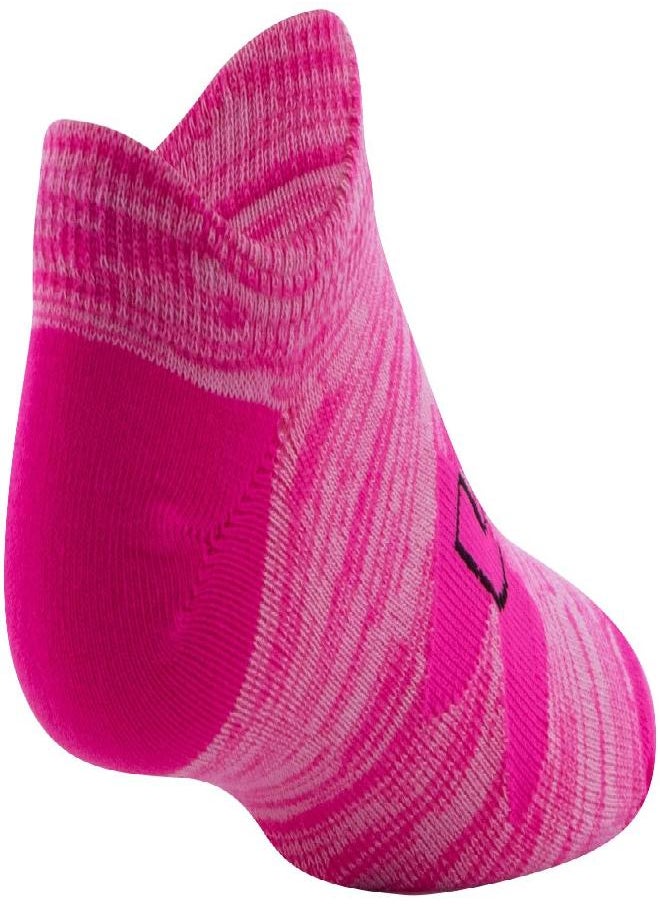 Under Armour Youth Essential 2.0 Lightweight No Show Socks, 6-Pairs , Electro Pink/Electro Tangerine/Electro Pink , Medium