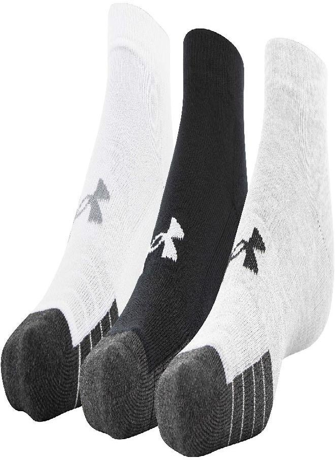 Under Armour Standard Performance Tech Low Cut Socks, Multipairs, Steel Assorted (3-Pairs), Large