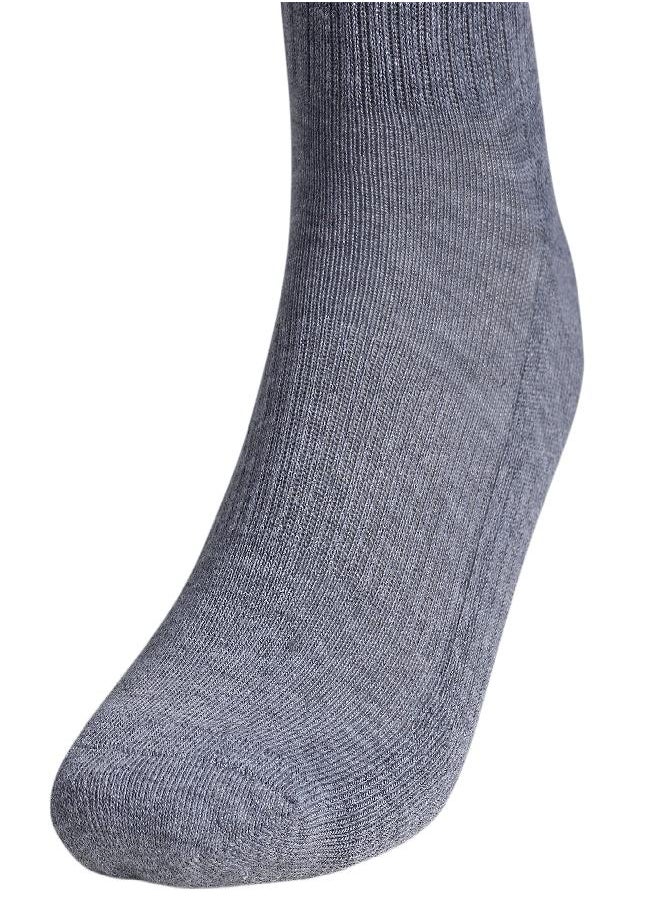 adidas Men's Athletic Cushioned Quarter Socks (with Arch Compression for a Secure fit (6-Pair), Heather Grey/Black, X-Large