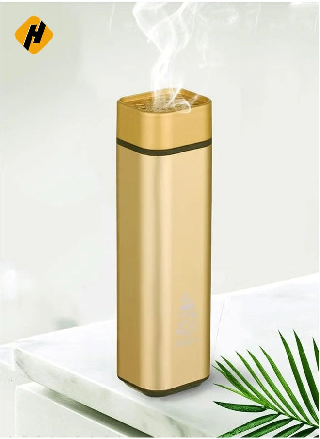 USB Electronic Incense Burner Portable Arabic Incense Holder Mini Electric Aromatherapy Diffuser Muslim Bukhoor Aroma Burner,Gold