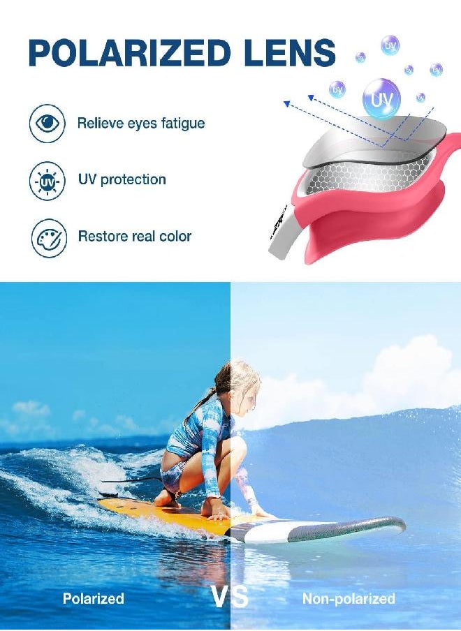 ZIONOR Kids Swim Goggles, G1MINI Polarized Swimming Goggles Comfort for Age 6-14, UV Protection Anti-Fog Adjustable Strap Fit for Child Boys Girls (Silver Lens)