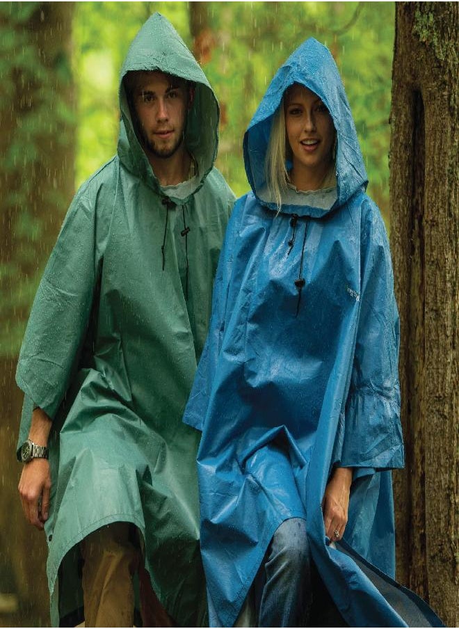 FROGG TOGGS Men's Standard Ultra-Lite2 Waterproof Breathable Poncho, Dark Green, One Size