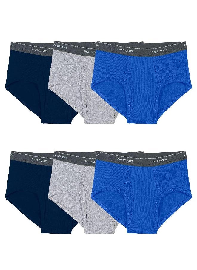 Fruit of the Loom Men's Fashion Brief (Pack of 6), Solids, Large