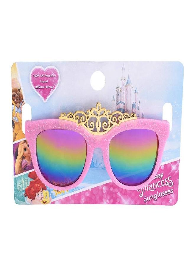 Sun-Staches Disney Pink Princess Crown Kid Shades Lil' Characters Child Size Sunglasses UV400, Multi, One Size, SG3848