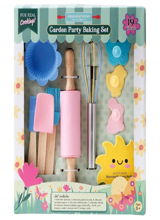 Handstand Kids 19-Piece Garden Party Baking Set with Recipes for Kids