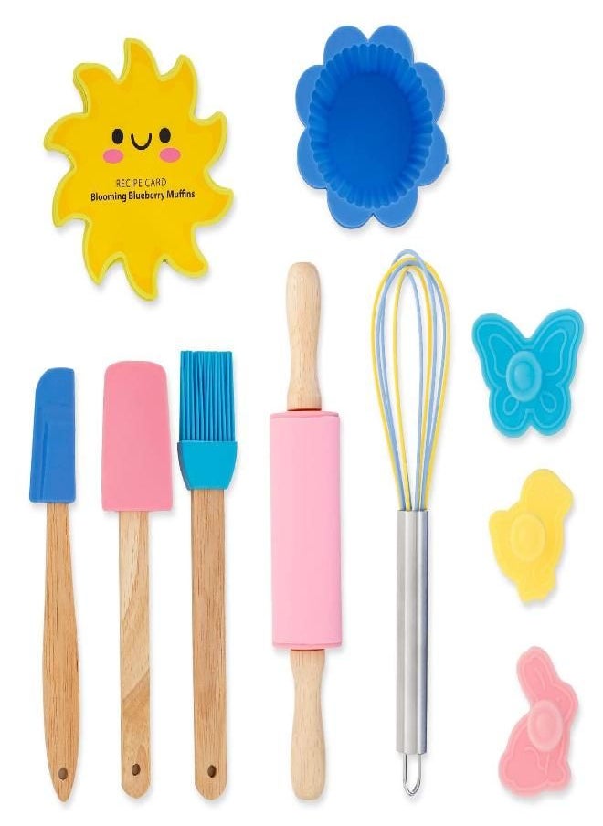 Handstand Kids 19-Piece Garden Party Baking Set with Recipes for Kids