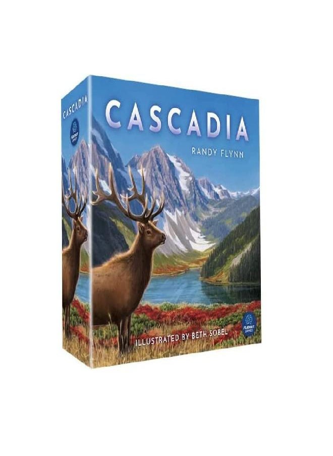 Cascadia, Award-Winning Board Game Set in Pacific Northwest, Build Nature Corridors, Attract Wildlife, Ages 10+, 1-4 Players, 30-45 Min, Flatout Games, Alderac Entertainment Group (AEG)