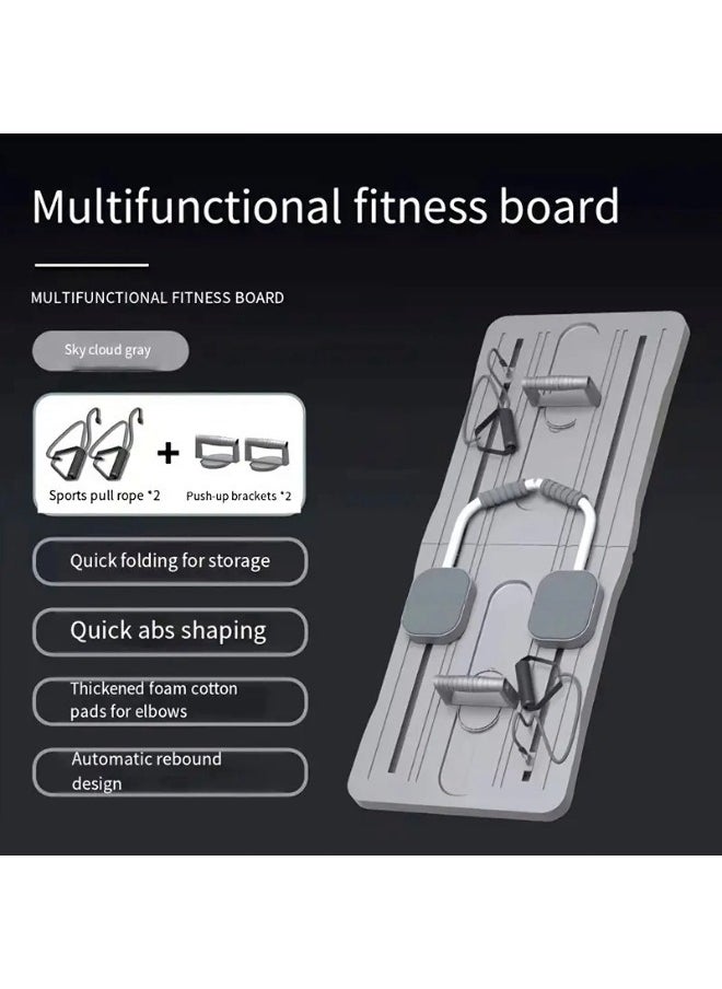 Pilates Yoga Board - 2024 Pilates Reformer Set, Multi-Purpose Foldable Pilates Reformer Board for Home, 5 in 1 Pilates Sliding Board
