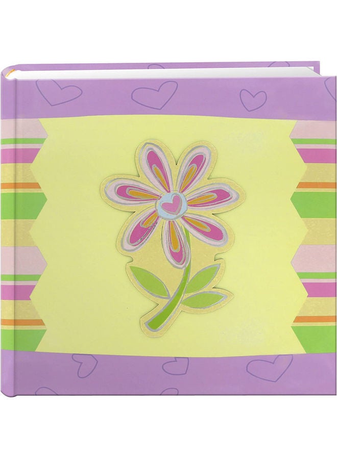 Flower Applique Pocket Photo Album Multicolour