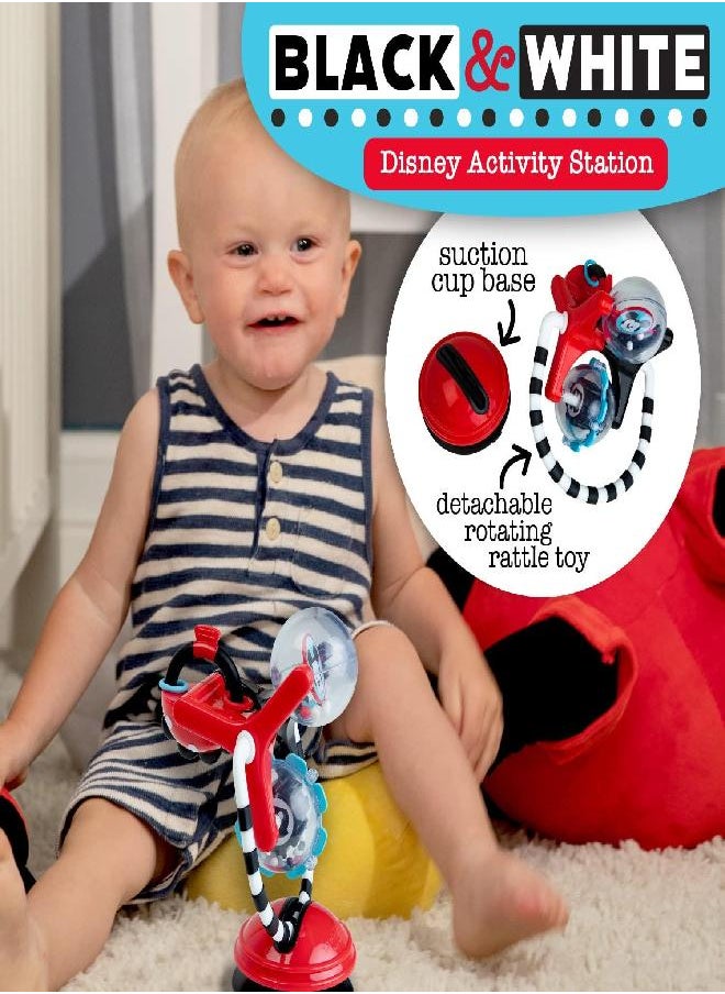 KIDS PREFERRED Disney Baby Mickey Mouse Plastic Activity Station Toy, Black and White High Contrast, Boys and Girls Ages 6 Months +, Multicolored (81251)