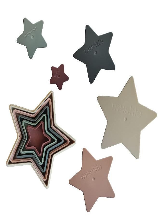 mushie Nesting Stars Toy 10pcs | Made in Denmark (Original) 10 Months+