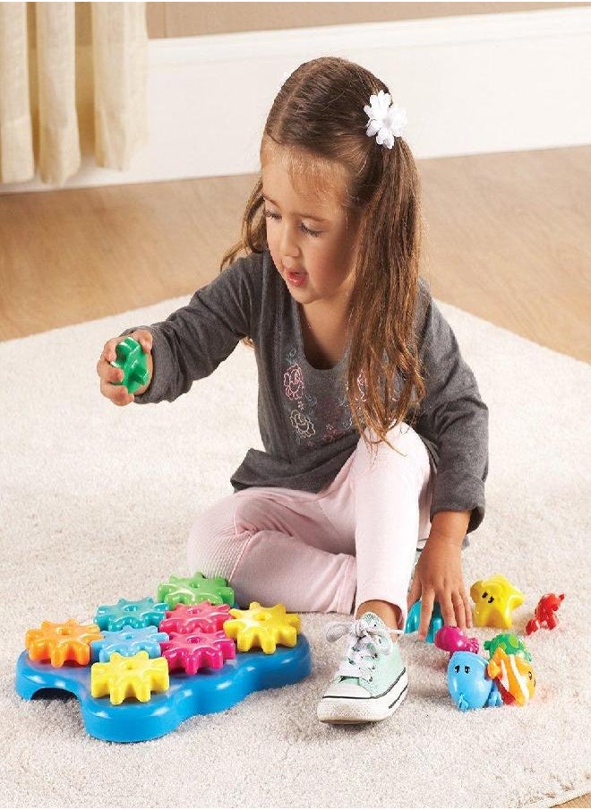 Learning Resources Ocean Wonders Build & Spin, Gears Toy & Building Set, 17 Pieces, Ages 18+ months