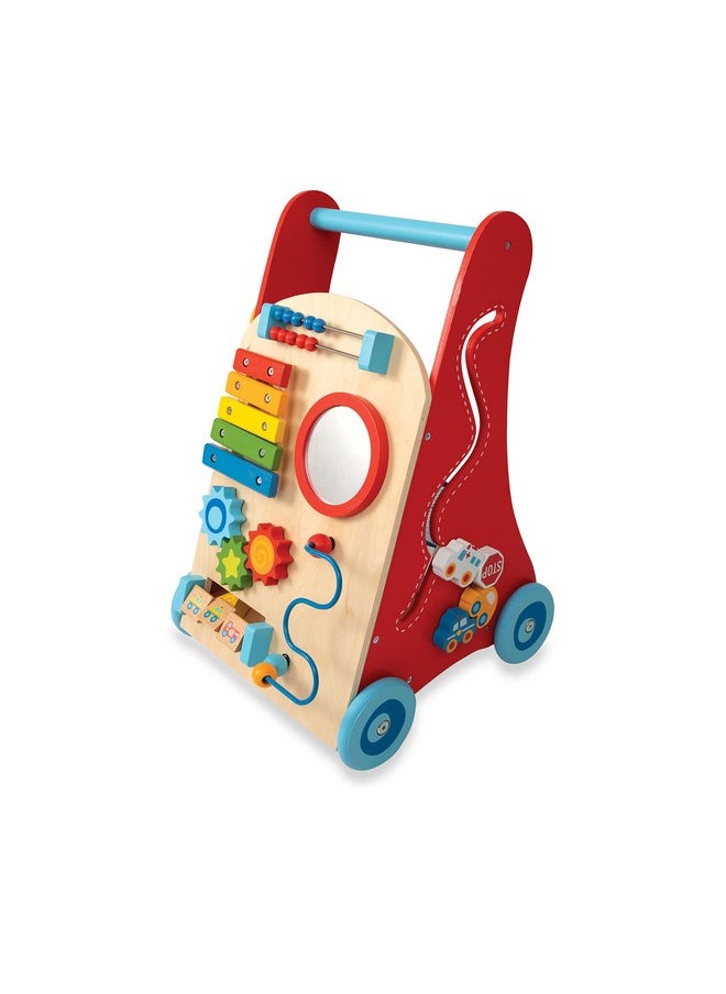 Wooden Baby Walker With Interactive Features For Early Development, Promotes Walking, Motor Skills, And Creativity