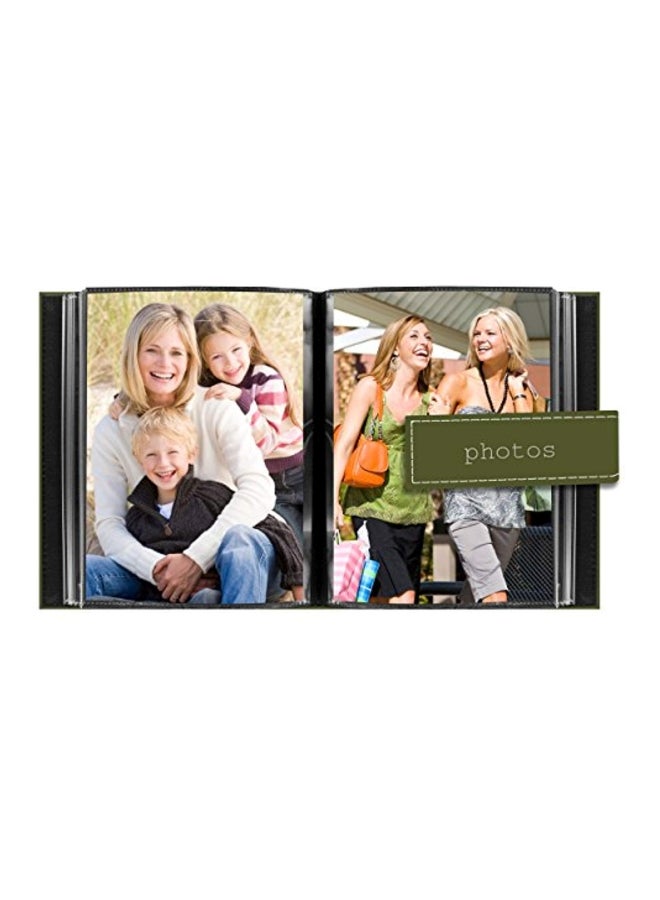 36-Pocket Picture Album Sage Green 8.25x6.12x0.75inch