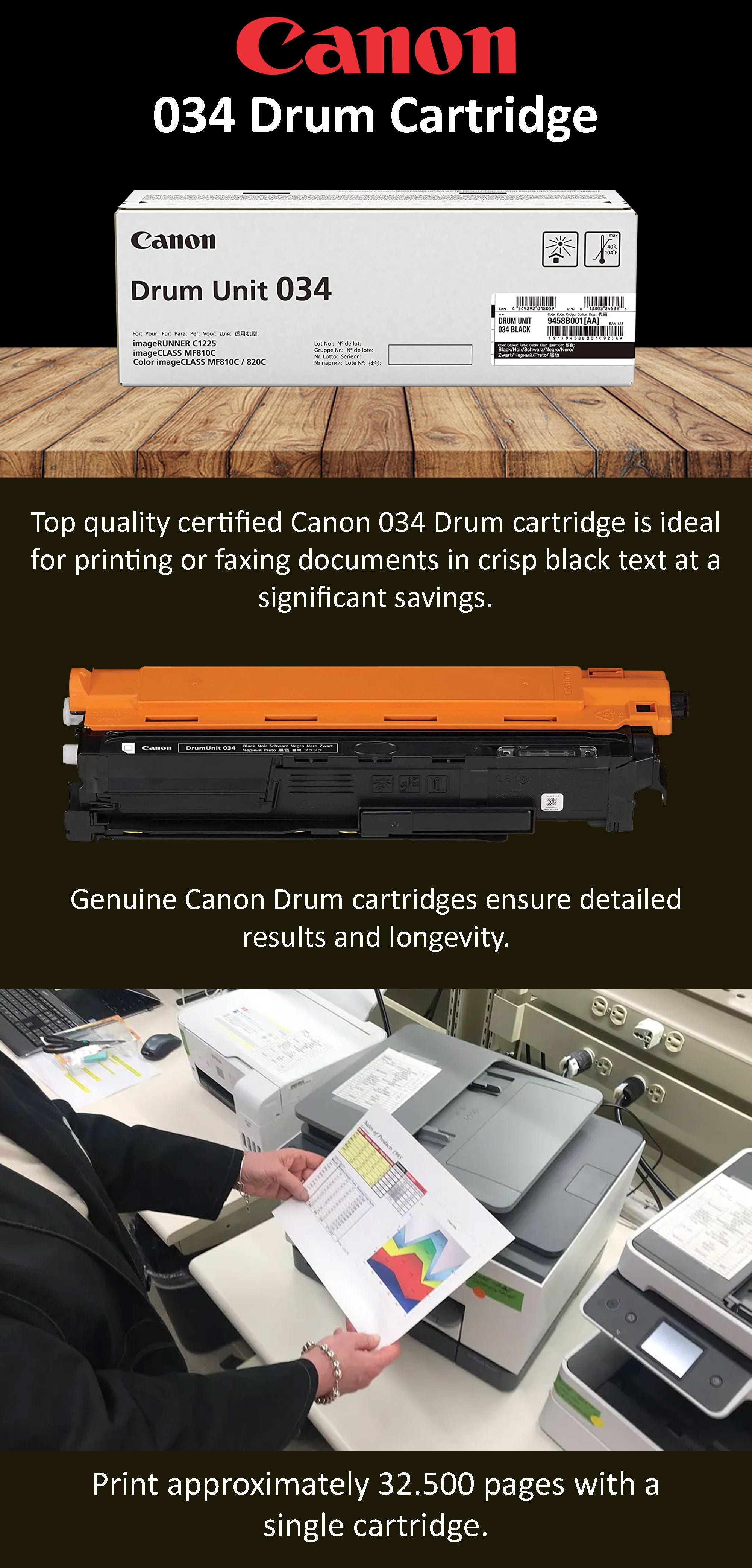 034 Drum Cartridge Black