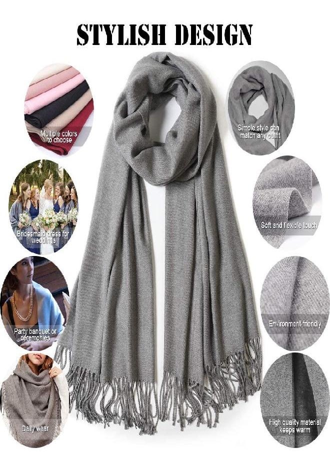 Womens Winter Scarf Cashmere Feel Pashmina Shawl Wraps Soft Warm Blanket Scarves for Women