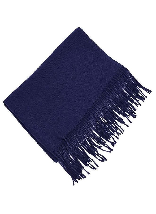 QBSM Womens Navy Blue Winter Pashmina Scarf Blanket Formal Shawls and Wraps for Evening Dresses