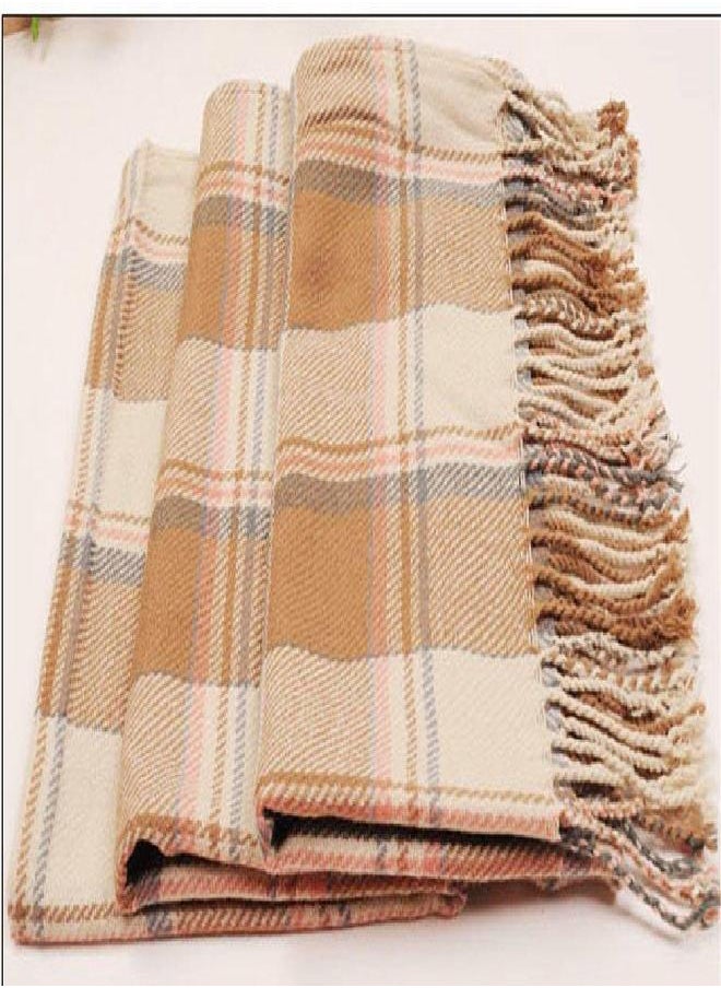 Wander Agio Womens Scarves Warm Long Shawl Wraps Wool Large Scarf Gird Beige