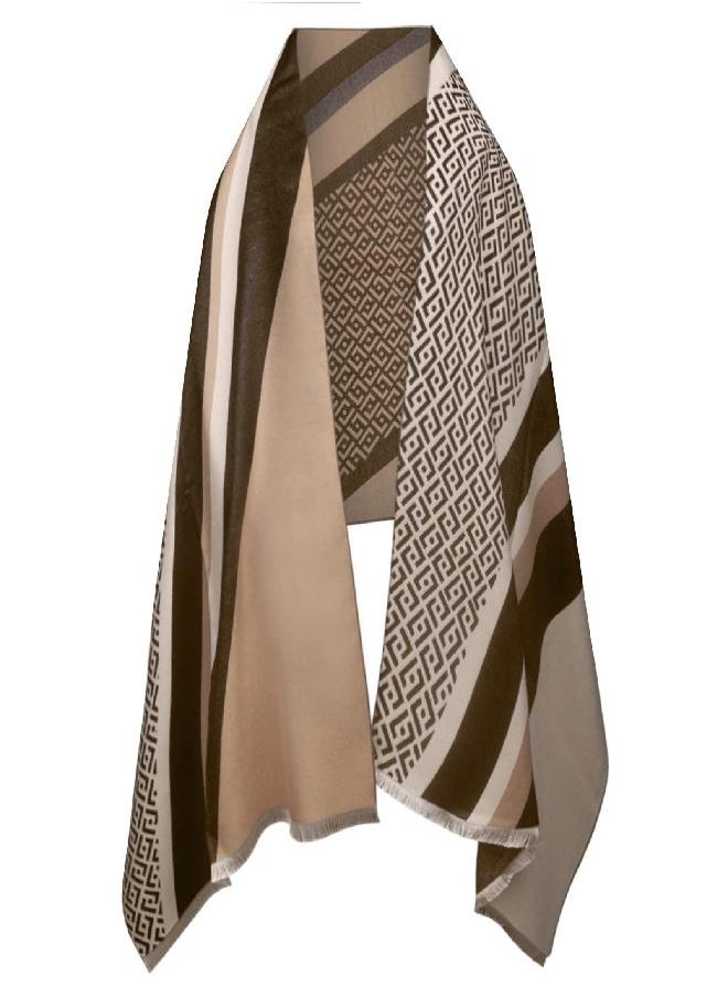 EXTREE Scarfs for Women Pashmina Silky Shawl Wrap for Evening Dressing Horse Scarf Blanket Open Front Poncho Cape